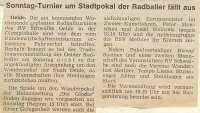 Kein Turnier am Sonntag 1974: Das Fahrverbot trifft das Schwalbe-Turnier