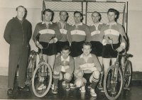 Radballer 1960 Gustav Warnecke, K.-H. Dörner, H. Saamen, H. Schürmann, E. Saamen, D. Westphal, S. Westphal, H. Wiemann